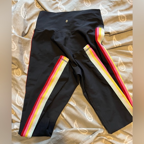 Spiritual Gangster leggings with rainbow stripe - Picture 2 of 2